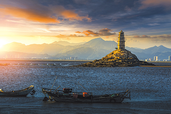 林明基《夕照汀江》.jpg